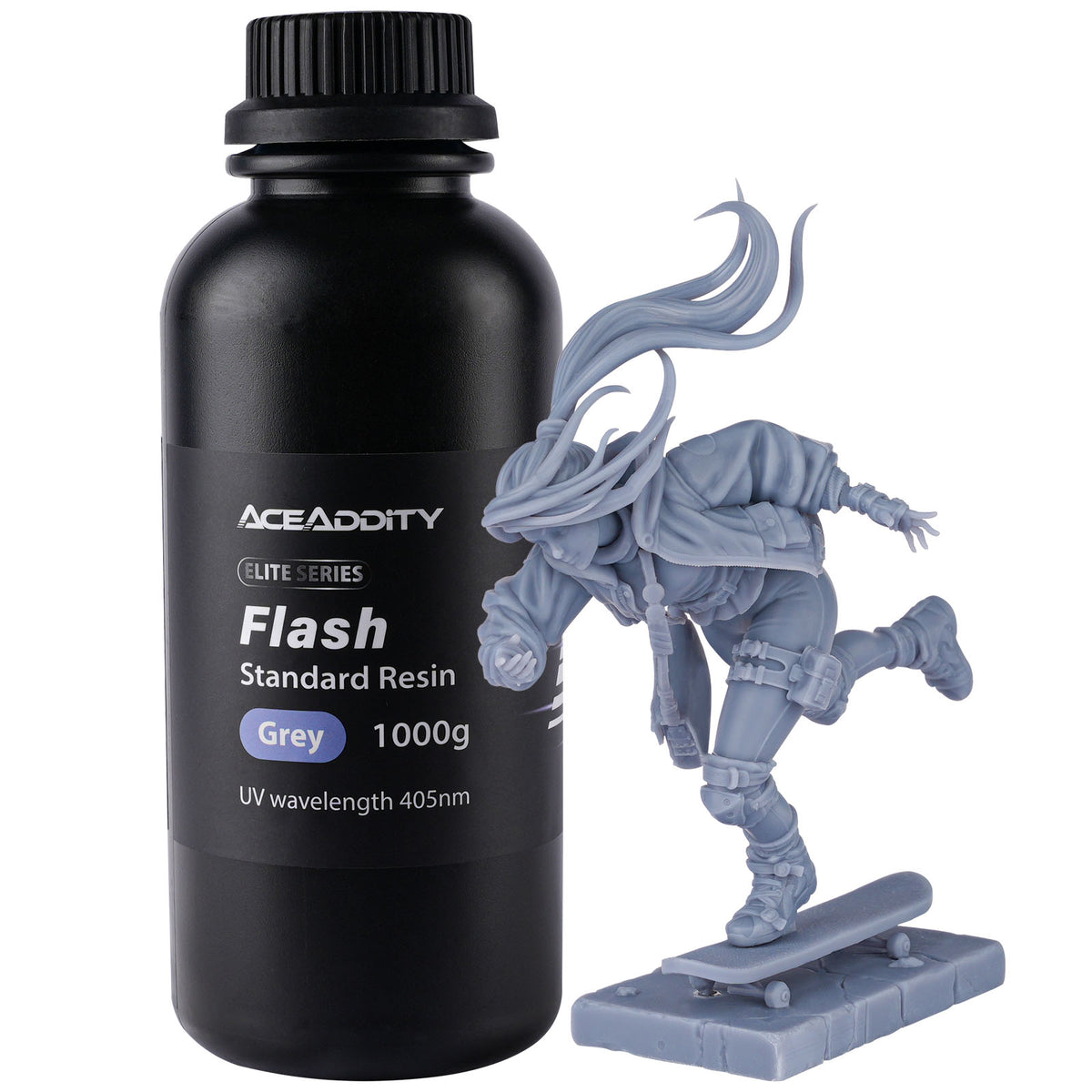 Aceaddity Flash 3D Printer Resin - High-Speed Standard Photopolymer Resin with Great Fluidity, Fast Printing for LCD/DLP 3D Printers, High Precision & Low Shrinkage