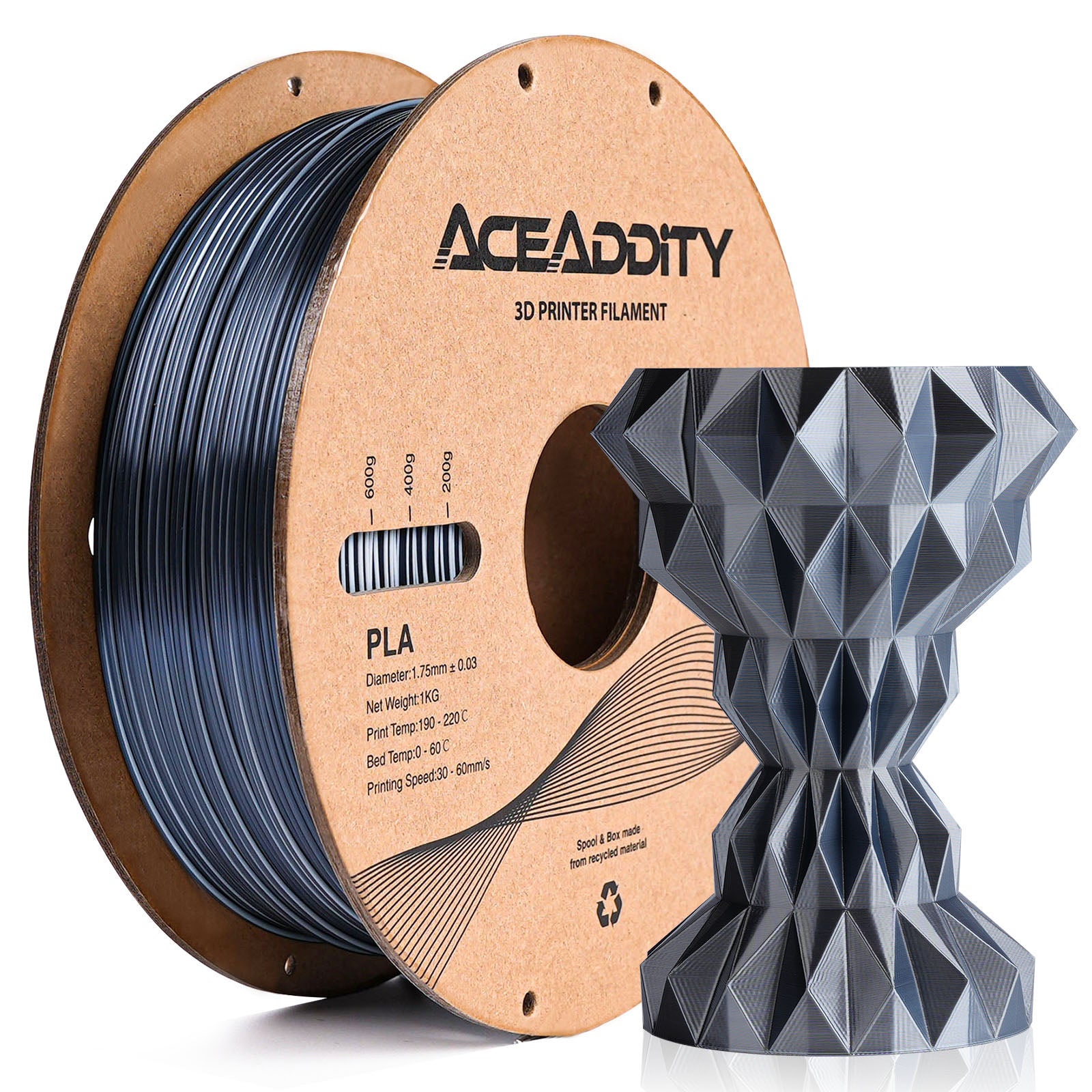 Aceaddity Silk Magic PLA 3D Printer Filament Dual Color