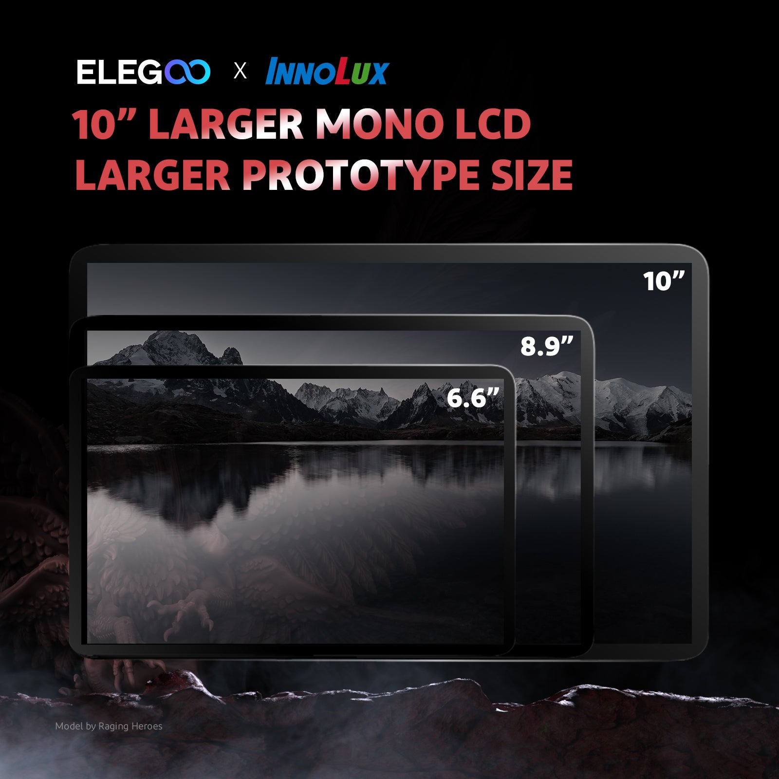 ELEGOO 10'' 8K Mono LCD for Saturn 2 and Saturn 8K